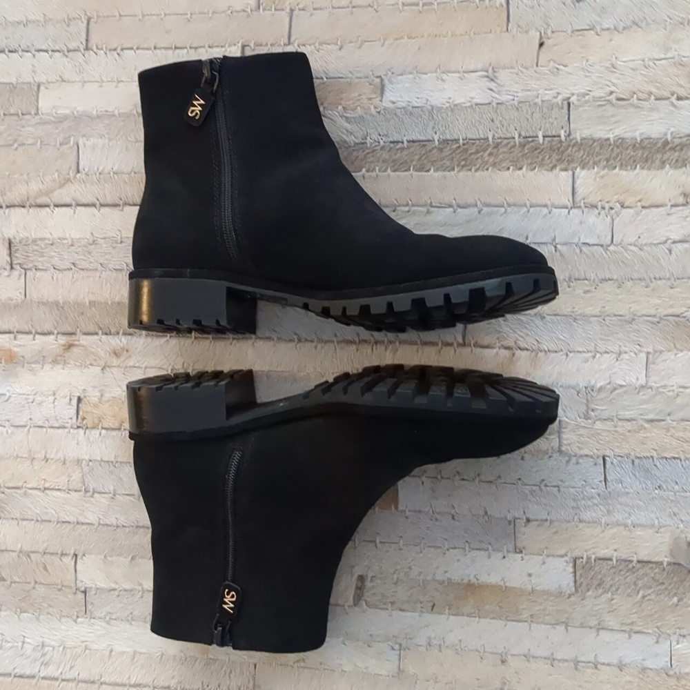 Stuart Weitzman Maelie Black Sport Suede Boots - Picture 3 of 10